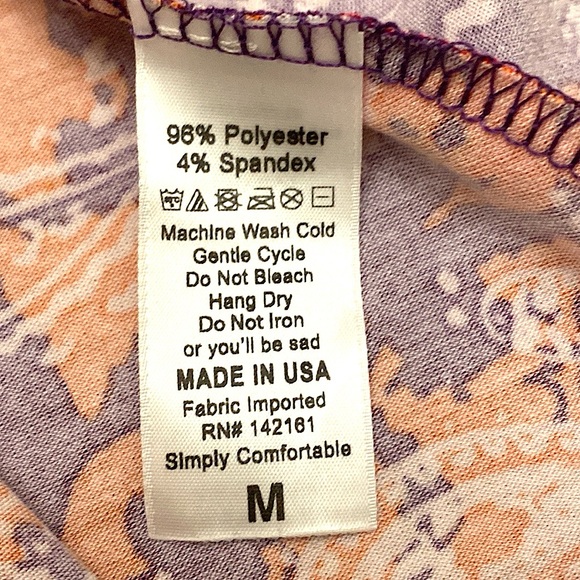 LuLaRoe Orange Pink Purple Paisley SZ M Bohemian Hippie Festival Maxi Skirt - Picture 10 of 10